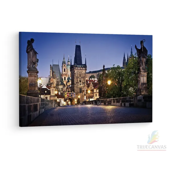 Multicolor_Charles_Bridge,_Wooden_Framed_Canvas_Paintings_|_For_Living_Room_|_Bedroom_|_Office_|_Gallery_|_Ready_Wall_Mount_Canvas_Wall_Art_Painting_|_Size_-_12_X_18In,_Ct0101
