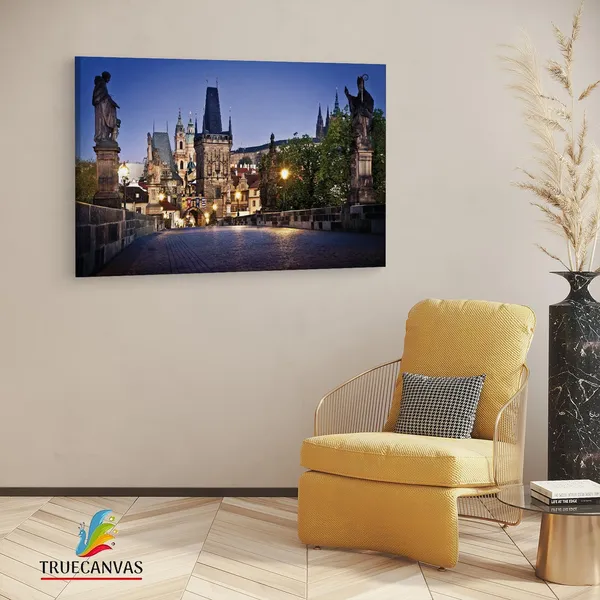 Multicolor_Charles_Bridge,_Wooden_Framed_Canvas_Paintings_|_For_Living_Room_|_Bedroom_|_Office_|_Gallery_|_Ready_Wall_Mount_Canvas_Wall_Art_Painting_|_Size_-_12_X_18In,_Ct0101
