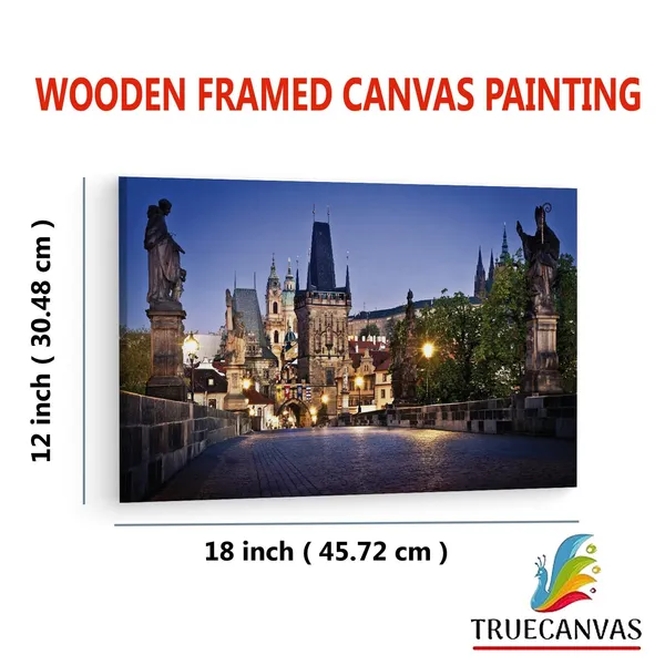 Multicolor_Charles_Bridge,_Wooden_Framed_Canvas_Paintings_|_For_Living_Room_|_Bedroom_|_Office_|_Gallery_|_Ready_Wall_Mount_Canvas_Wall_Art_Painting_|_Size_-_12_X_18In,_Ct0101