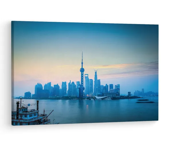 Multicolor_The_Bund,_Wooden_Framed_Canvas_Paintings_|_For_Living_Room_|_Bedroom_|_Office_|_Gallery_|_Ready_Wall_Mount_Canvas_Wall_Art_Painting_|_Size_-_12_X_18In,_Ct0108