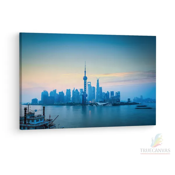 Multicolor_The_Bund,_Wooden_Framed_Canvas_Paintings_|_For_Living_Room_|_Bedroom_|_Office_|_Gallery_|_Ready_Wall_Mount_Canvas_Wall_Art_Painting_|_Size_-_12_X_18In,_Ct0108