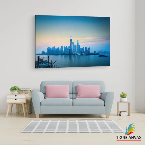 Multicolor_The_Bund,_Wooden_Framed_Canvas_Paintings_|_For_Living_Room_|_Bedroom_|_Office_|_Gallery_|_Ready_Wall_Mount_Canvas_Wall_Art_Painting_|_Size_-_12_X_18In,_Ct0108