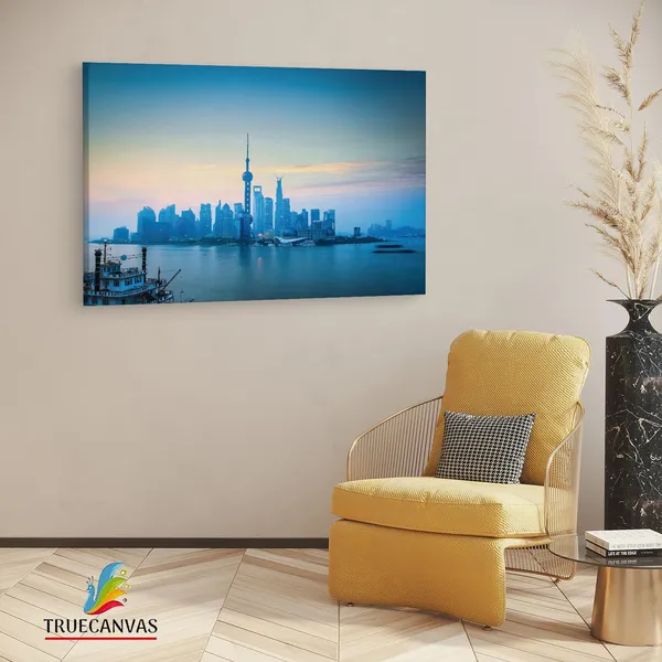 Multicolor_The_Bund,_Wooden_Framed_Canvas_Paintings_|_For_Living_Room_|_Bedroom_|_Office_|_Gallery_|_Ready_Wall_Mount_Canvas_Wall_Art_Painting_|_Size_-_12_X_18In,_Ct0108