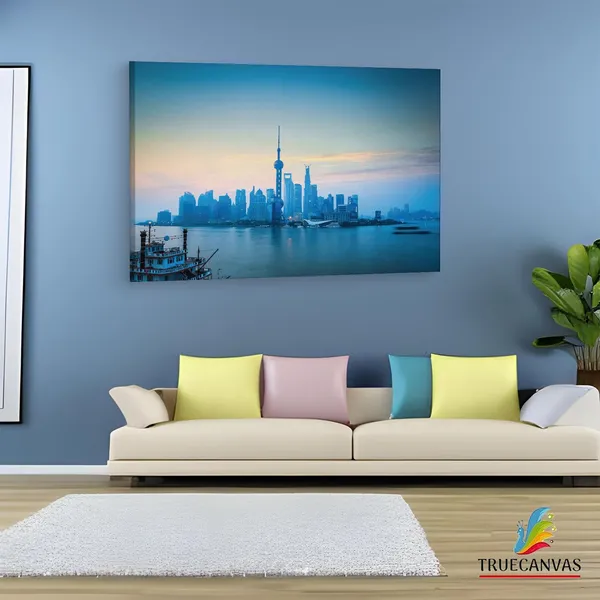 Multicolor_The_Bund,_Wooden_Framed_Canvas_Paintings_|_For_Living_Room_|_Bedroom_|_Office_|_Gallery_|_Ready_Wall_Mount_Canvas_Wall_Art_Painting_|_Size_-_12_X_18In,_Ct0108