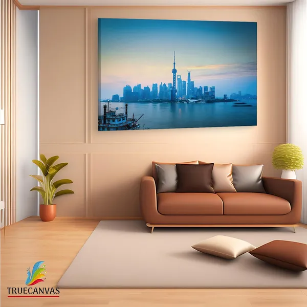 Multicolor_The_Bund,_Wooden_Framed_Canvas_Paintings_|_For_Living_Room_|_Bedroom_|_Office_|_Gallery_|_Ready_Wall_Mount_Canvas_Wall_Art_Painting_|_Size_-_12_X_18In,_Ct0108