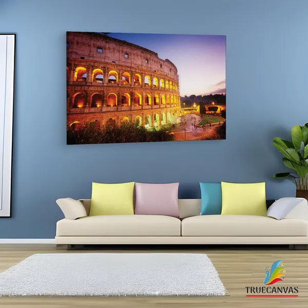 Multicolor_Colosseum,_Wooden_Framed_Canvas_Paintings_|_For_Living_Room_|_Bedroom_|_Office_|_Gallery_|_Ready_Wall_Mount_Canvas_Wall_Art_Painting_|_Size_-_12_X_18In,_Ct0109