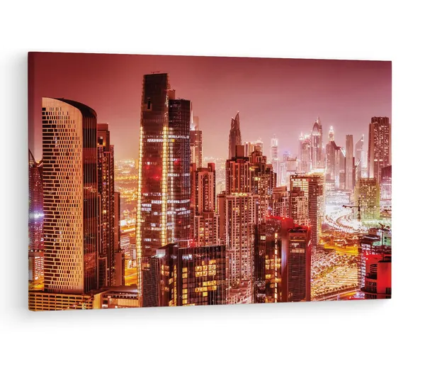 Multicolor_Three_Four_Night_City_View,_Wooden_Framed_Canvas_Paintings_|_For_Living_Room_|_Bedroom_|_Office_|_Gallery_|_Ready_Wall_Mount_Canvas_Wall_Art_Painting_|_Size_-_12_X_18In,_Ct0111