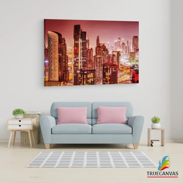 Multicolor_Three_Four_Night_City_View,_Wooden_Framed_Canvas_Paintings_|_For_Living_Room_|_Bedroom_|_Office_|_Gallery_|_Ready_Wall_Mount_Canvas_Wall_Art_Painting_|_Size_-_12_X_18In,_Ct0111
