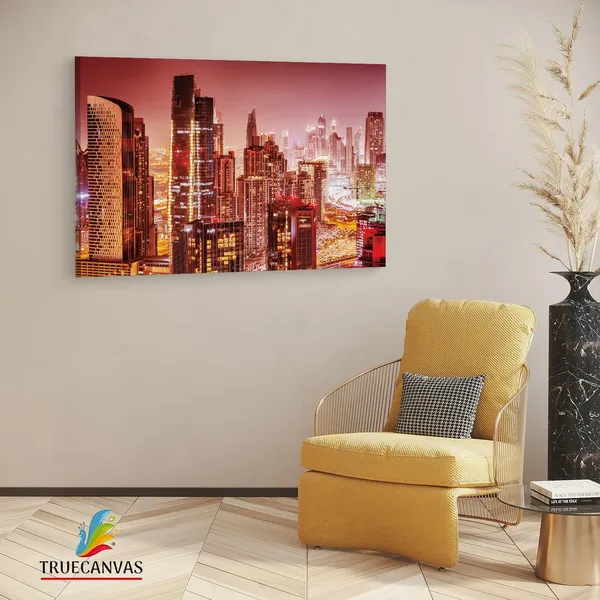 Multicolor_Three_Four_Night_City_View,_Wooden_Framed_Canvas_Paintings_|_For_Living_Room_|_Bedroom_|_Office_|_Gallery_|_Ready_Wall_Mount_Canvas_Wall_Art_Painting_|_Size_-_12_X_18In,_Ct0111