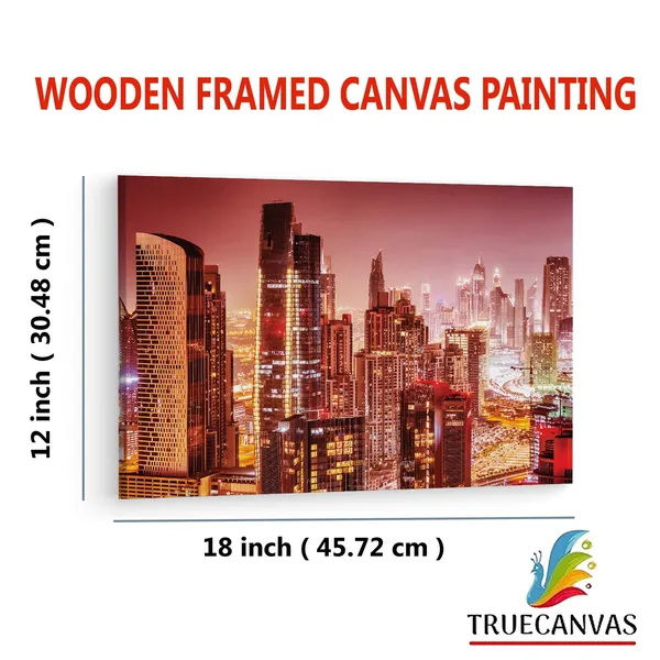 Multicolor_Three_Four_Night_City_View,_Wooden_Framed_Canvas_Paintings_|_For_Living_Room_|_Bedroom_|_Office_|_Gallery_|_Ready_Wall_Mount_Canvas_Wall_Art_Painting_|_Size_-_12_X_18In,_Ct0111