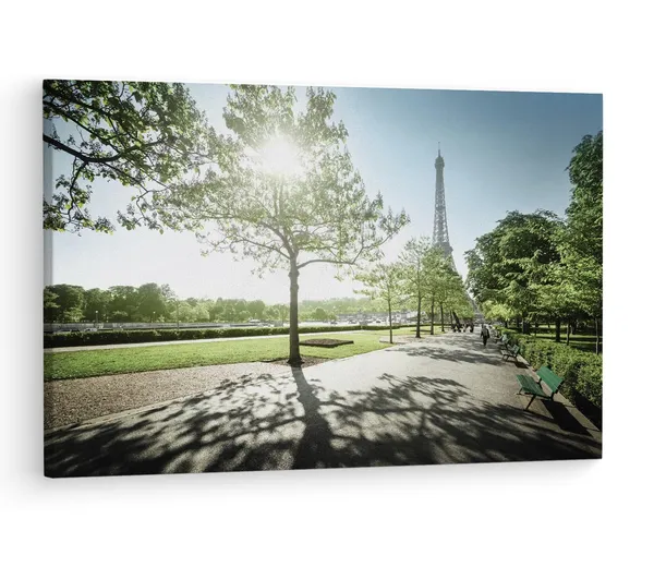 Multicolor_Eiffel_Tower_At_Sunny_Morning,_Wooden_Framed_Canvas_Paintings_|_For_Living_Room_|_Bedroom_|_Office_|_Gallery_|_Ready_Wall_Mount_Canvas_Wall_Art_Painting_|_Size_-_12_X_18In,_Ct0116