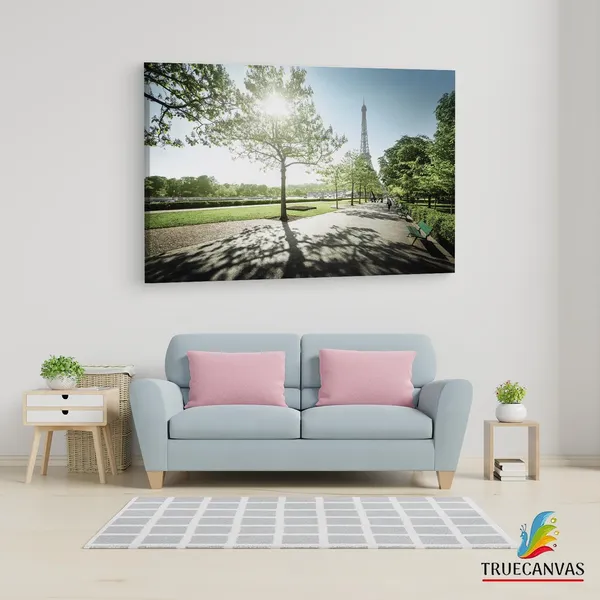 Multicolor_Eiffel_Tower_At_Sunny_Morning,_Wooden_Framed_Canvas_Paintings_|_For_Living_Room_|_Bedroom_|_Office_|_Gallery_|_Ready_Wall_Mount_Canvas_Wall_Art_Painting_|_Size_-_12_X_18In,_Ct0116