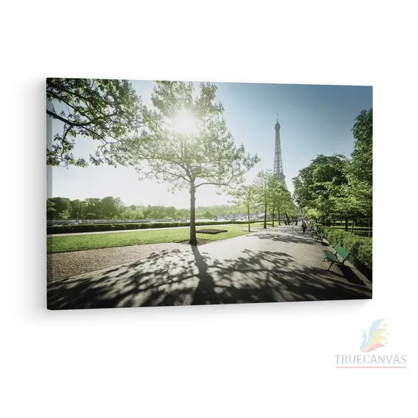 Multicolor_Eiffel_Tower_At_Sunny_Morning,_Wooden_Framed_Canvas_Paintings_|_For_Living_Room_|_Bedroom_|_Office_|_Gallery_|_Ready_Wall_Mount_Canvas_Wall_Art_Painting_|_Size_-_12_X_18In,_Ct0116