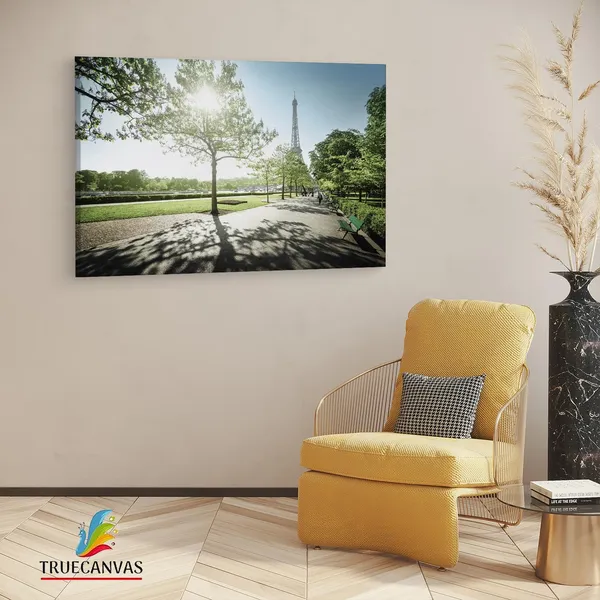 Multicolor_Eiffel_Tower_At_Sunny_Morning,_Wooden_Framed_Canvas_Paintings_|_For_Living_Room_|_Bedroom_|_Office_|_Gallery_|_Ready_Wall_Mount_Canvas_Wall_Art_Painting_|_Size_-_12_X_18In,_Ct0116