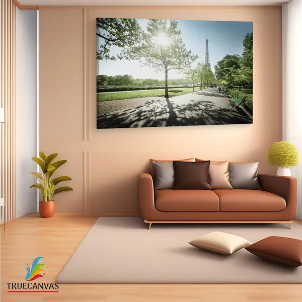 Multicolor_Eiffel_Tower_At_Sunny_Morning,_Wooden_Framed_Canvas_Paintings_|_For_Living_Room_|_Bedroom_|_Office_|_Gallery_|_Ready_Wall_Mount_Canvas_Wall_Art_Painting_|_Size_-_12_X_18In,_Ct0116
