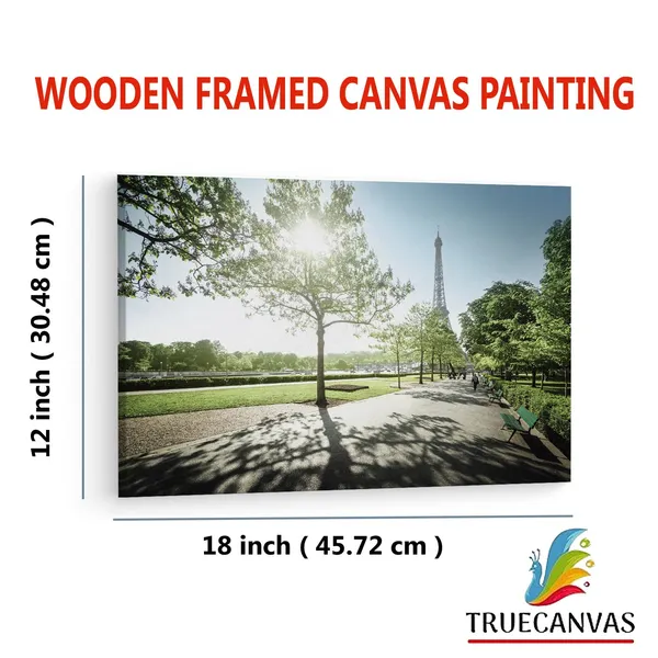 Multicolor_Eiffel_Tower_At_Sunny_Morning,_Wooden_Framed_Canvas_Paintings_|_For_Living_Room_|_Bedroom_|_Office_|_Gallery_|_Ready_Wall_Mount_Canvas_Wall_Art_Painting_|_Size_-_12_X_18In,_Ct0116