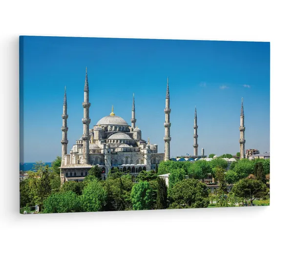 Multicolor_The_Blue_Mosque,_Wooden_Framed_Canvas_Paintings_|_For_Living_Room_|_Bedroom_|_Office_|_Gallery_|_Ready_Wall_Mount_Canvas_Wall_Art_Painting_|_Size_-_12_X_18In,_Ct0117