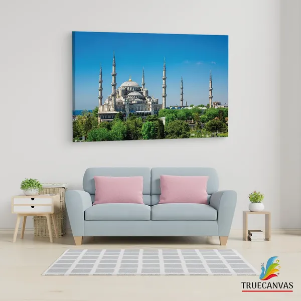 Multicolor_The_Blue_Mosque,_Wooden_Framed_Canvas_Paintings_|_For_Living_Room_|_Bedroom_|_Office_|_Gallery_|_Ready_Wall_Mount_Canvas_Wall_Art_Painting_|_Size_-_12_X_18In,_Ct0117