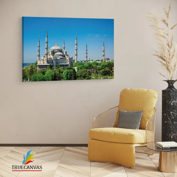 Multicolor_The_Blue_Mosque,_Wooden_Framed_Canvas_Paintings_|_For_Living_Room_|_Bedroom_|_Office_|_Gallery_|_Ready_Wall_Mount_Canvas_Wall_Art_Painting_|_Size_-_12_X_18In,_Ct0117