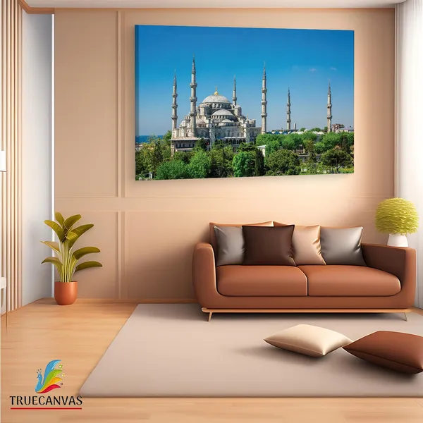Multicolor_The_Blue_Mosque,_Wooden_Framed_Canvas_Paintings_|_For_Living_Room_|_Bedroom_|_Office_|_Gallery_|_Ready_Wall_Mount_Canvas_Wall_Art_Painting_|_Size_-_12_X_18In,_Ct0117