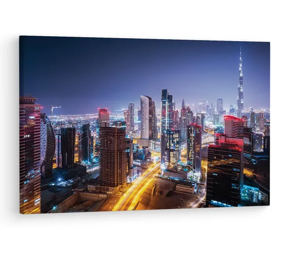 Multicolor_Mainland_Dubai,_Wooden_Framed_Canvas_Paintings_|_For_Living_Room_|_Bedroom_|_Office_|_Gallery_|_Ready_Wall_Mount_Canvas_Wall_Art_Painting_|_Size_-_12_X_18In,_Ct0121