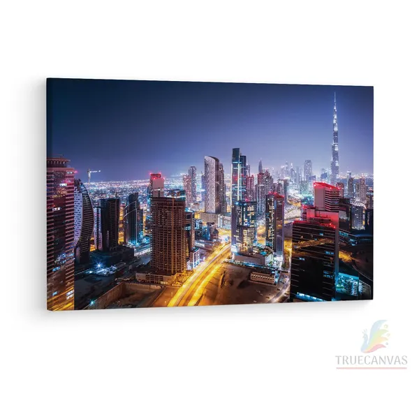 Multicolor_Mainland_Dubai,_Wooden_Framed_Canvas_Paintings_|_For_Living_Room_|_Bedroom_|_Office_|_Gallery_|_Ready_Wall_Mount_Canvas_Wall_Art_Painting_|_Size_-_12_X_18In,_Ct0121