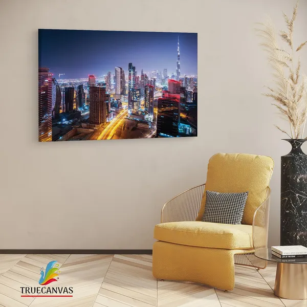 Multicolor_Mainland_Dubai,_Wooden_Framed_Canvas_Paintings_|_For_Living_Room_|_Bedroom_|_Office_|_Gallery_|_Ready_Wall_Mount_Canvas_Wall_Art_Painting_|_Size_-_12_X_18In,_Ct0121