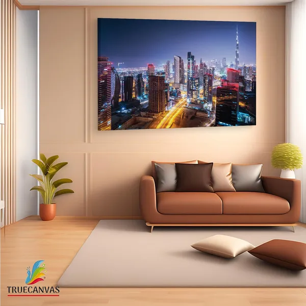 Multicolor_Mainland_Dubai,_Wooden_Framed_Canvas_Paintings_|_For_Living_Room_|_Bedroom_|_Office_|_Gallery_|_Ready_Wall_Mount_Canvas_Wall_Art_Painting_|_Size_-_12_X_18In,_Ct0121