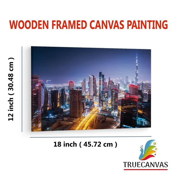 Multicolor_Mainland_Dubai,_Wooden_Framed_Canvas_Paintings_|_For_Living_Room_|_Bedroom_|_Office_|_Gallery_|_Ready_Wall_Mount_Canvas_Wall_Art_Painting_|_Size_-_12_X_18In,_Ct0121