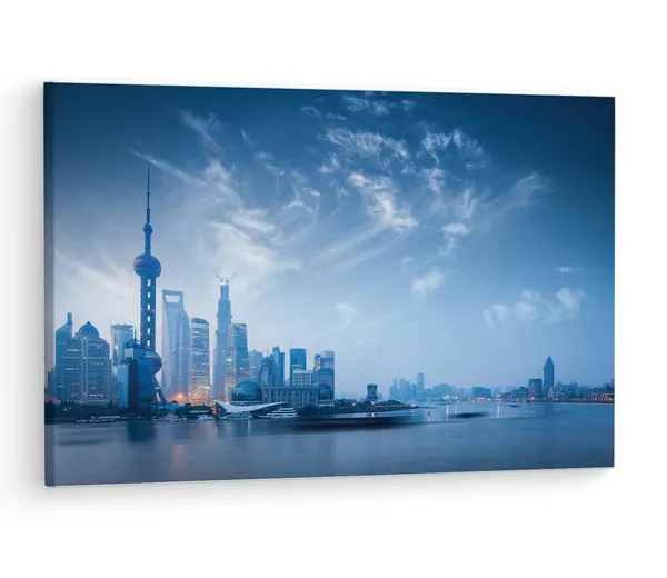 Multicolor_Oriental_Pearl_Tv_Tower,_Wooden_Framed_Canvas_Paintings_|_For_Living_Room_|_Bedroom_|_Office_|_Gallery_|_Ready_Wall_Mount_Canvas_Wall_Art_Painting_|_Size_-_12_X_18In,_Ct0122