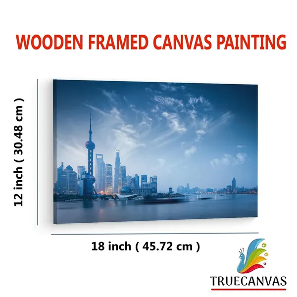 Multicolor_Oriental_Pearl_Tv_Tower,_Wooden_Framed_Canvas_Paintings_|_For_Living_Room_|_Bedroom_|_Office_|_Gallery_|_Ready_Wall_Mount_Canvas_Wall_Art_Painting_|_Size_-_12_X_18In,_Ct0122