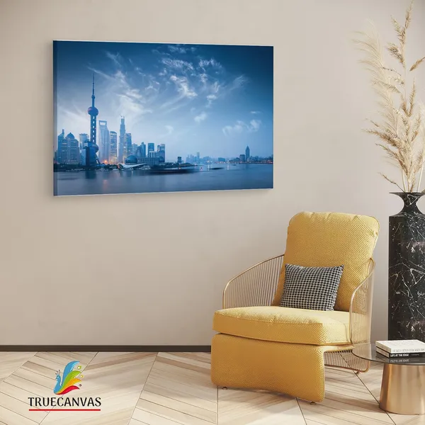 Multicolor_Oriental_Pearl_Tv_Tower,_Wooden_Framed_Canvas_Paintings_|_For_Living_Room_|_Bedroom_|_Office_|_Gallery_|_Ready_Wall_Mount_Canvas_Wall_Art_Painting_|_Size_-_12_X_18In,_Ct0122