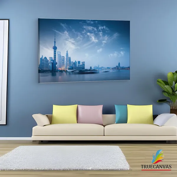 Multicolor_Oriental_Pearl_Tv_Tower,_Wooden_Framed_Canvas_Paintings_|_For_Living_Room_|_Bedroom_|_Office_|_Gallery_|_Ready_Wall_Mount_Canvas_Wall_Art_Painting_|_Size_-_12_X_18In,_Ct0122