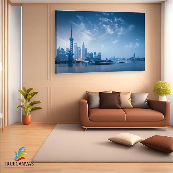 Multicolor_Oriental_Pearl_Tv_Tower,_Wooden_Framed_Canvas_Paintings_|_For_Living_Room_|_Bedroom_|_Office_|_Gallery_|_Ready_Wall_Mount_Canvas_Wall_Art_Painting_|_Size_-_12_X_18In,_Ct0122
