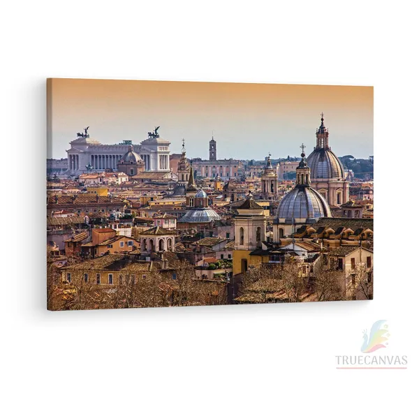 Multicolor_Rome_View,_Wooden_Framed_Canvas_Paintings_|_For_Living_Room_|_Bedroom_|_Office_|_Gallery_|_Ready_Wall_Mount_Canvas_Wall_Art_Painting_|_Size_-_12_X_18In,_Ct0124