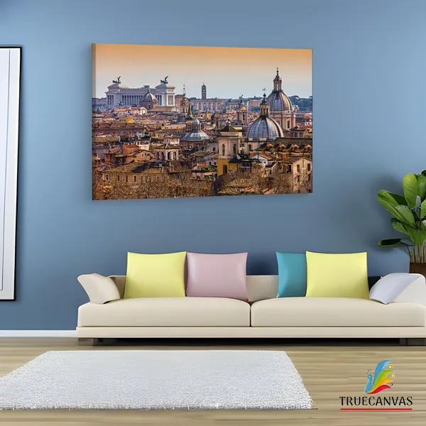 Multicolor_Rome_View,_Wooden_Framed_Canvas_Paintings_|_For_Living_Room_|_Bedroom_|_Office_|_Gallery_|_Ready_Wall_Mount_Canvas_Wall_Art_Painting_|_Size_-_12_X_18In,_Ct0124