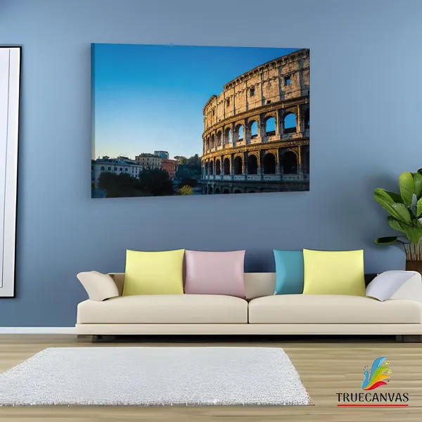 Multicolor_Colosseum,_Wooden_Framed_Canvas_Paintings_|_For_Living_Room_|_Bedroom_|_Office_|_Gallery_|_Ready_Wall_Mount_Canvas_Wall_Art_Painting_|_Size_-_12_X_18In,_Ct0126