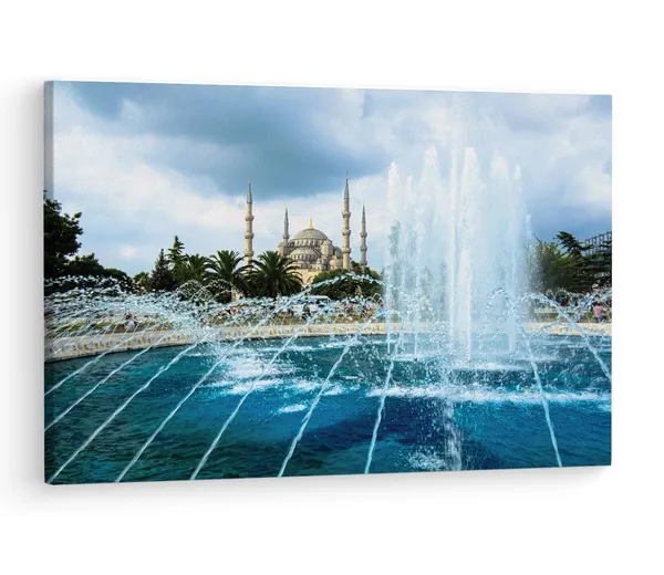 Multicolor_The_Blue_Mosque,_Wooden_Framed_Canvas_Paintings_|_For_Living_Room_|_Bedroom_|_Office_|_Gallery_|_Ready_Wall_Mount_Canvas_Wall_Art_Painting_|_Size_-_12_X_18In,_Ct0128
