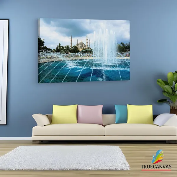Multicolor_The_Blue_Mosque,_Wooden_Framed_Canvas_Paintings_|_For_Living_Room_|_Bedroom_|_Office_|_Gallery_|_Ready_Wall_Mount_Canvas_Wall_Art_Painting_|_Size_-_12_X_18In,_Ct0128