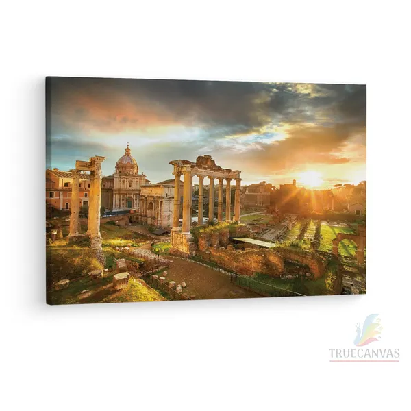 Multicolor_Ruins_Of_The_|_Forum,_Rome,_Wooden_Framed_Canvas_Paintings_|_For_Living_Room_|_Bedroom_|_Office_|_Gallery_|_Ready_Wall_Mount_Canvas_Wall_Art_Painting_|_Size_-_12_X_18In,_Ct0129