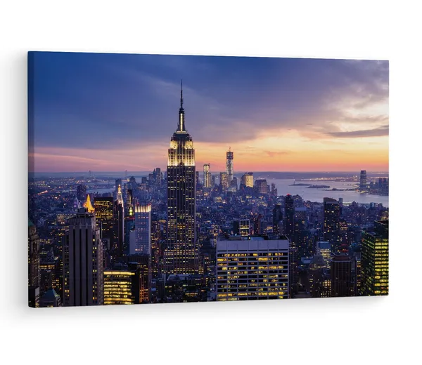 Multicolor_Empire_State_Building,_Wooden_Framed_Canvas_Paintings_|_For_Living_Room_|_Bedroom_|_Office_|_Gallery_|_Ready_Wall_Mount_Canvas_Wall_Art_Painting_|_Size_-_12_X_18In,_Ct0132