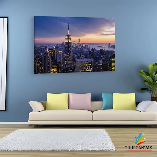 Multicolor_Empire_State_Building,_Wooden_Framed_Canvas_Paintings_|_For_Living_Room_|_Bedroom_|_Office_|_Gallery_|_Ready_Wall_Mount_Canvas_Wall_Art_Painting_|_Size_-_12_X_18In,_Ct0132