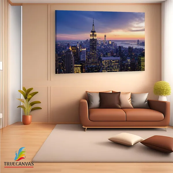 Multicolor_Empire_State_Building,_Wooden_Framed_Canvas_Paintings_|_For_Living_Room_|_Bedroom_|_Office_|_Gallery_|_Ready_Wall_Mount_Canvas_Wall_Art_Painting_|_Size_-_12_X_18In,_Ct0132