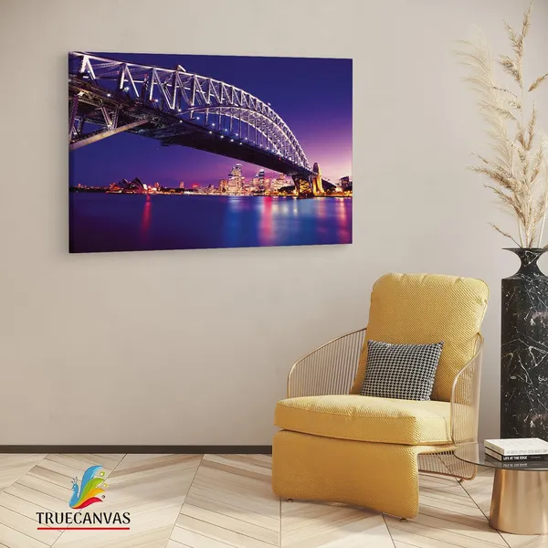 Multicolor_Sydney_Harbour_Bridge,_Wooden_Framed_Canvas_Paintings_|_For_Living_Room_|_Bedroom_|_Office_|_Gallery_|_Ready_Wall_Mount_Canvas_Wall_Art_Painting_|_Size_-_12_X_18In,_Ct0133