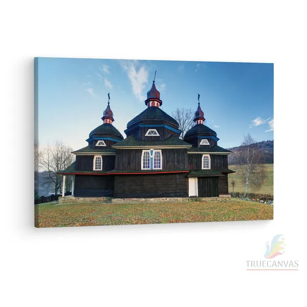 Multicolor_Temple_Of_The_Protection,_Wooden_Framed_Canvas_Paintings_|_For_Living_Room_|_Bedroom_|_Office_|_Gallery_|_Ready_Wall_Mount_Canvas_Wall_Art_Painting_|_Size_-_12_X_18In,_Ct0135