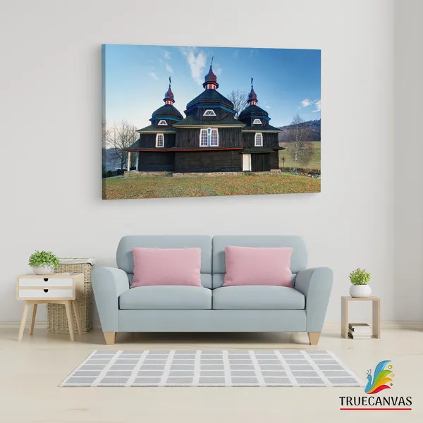 Multicolor_Temple_Of_The_Protection,_Wooden_Framed_Canvas_Paintings_|_For_Living_Room_|_Bedroom_|_Office_|_Gallery_|_Ready_Wall_Mount_Canvas_Wall_Art_Painting_|_Size_-_12_X_18In,_Ct0135