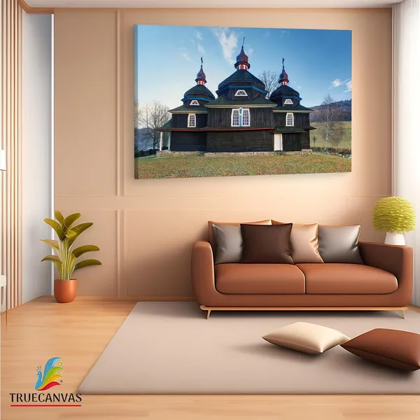 Multicolor_Temple_Of_The_Protection,_Wooden_Framed_Canvas_Paintings_|_For_Living_Room_|_Bedroom_|_Office_|_Gallery_|_Ready_Wall_Mount_Canvas_Wall_Art_Painting_|_Size_-_12_X_18In,_Ct0135