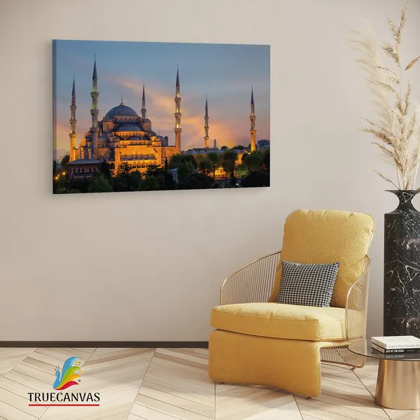 Multicolor_The_Blue_Mosque,_Wooden_Framed_Canvas_Paintings_|_For_Living_Room_|_Bedroom_|_Office_|_Gallery_|_Ready_Wall_Mount_Canvas_Wall_Art_Painting_|_Size_-_12_X_18In,_Ct0144