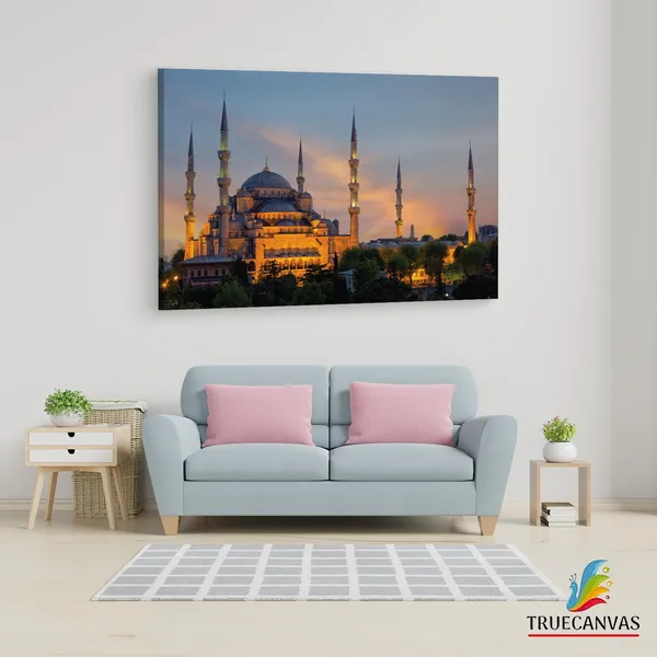 Multicolor_The_Blue_Mosque,_Wooden_Framed_Canvas_Paintings_|_For_Living_Room_|_Bedroom_|_Office_|_Gallery_|_Ready_Wall_Mount_Canvas_Wall_Art_Painting_|_Size_-_12_X_18In,_Ct0144
