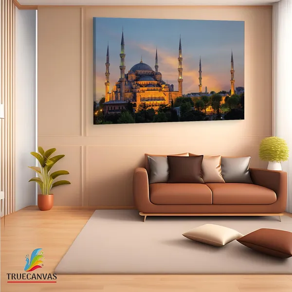 Multicolor_The_Blue_Mosque,_Wooden_Framed_Canvas_Paintings_|_For_Living_Room_|_Bedroom_|_Office_|_Gallery_|_Ready_Wall_Mount_Canvas_Wall_Art_Painting_|_Size_-_12_X_18In,_Ct0144